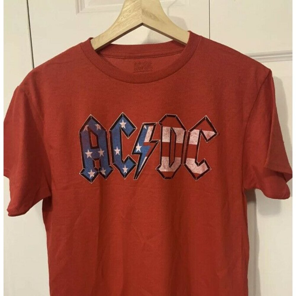 AC/DC Red White And Blue Men T-SHIRT ADULT SIZE L RED White‎ Blue